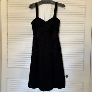 Anthropologie Maple Black Sweetheart Knee-Length Cocktail Dress